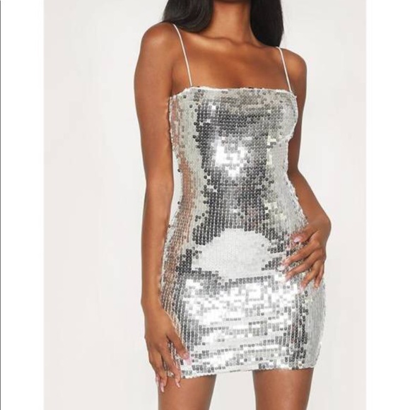 Meshki Dresses & Skirts - Meshki Sequinned Thin-strap Mini Dress